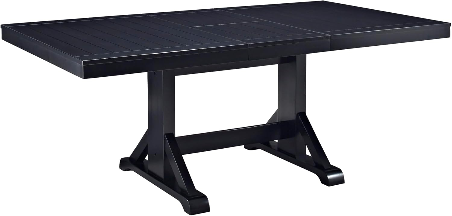 Walker Edison Modern Farmhouse Expandable Dining Table - Antique Black