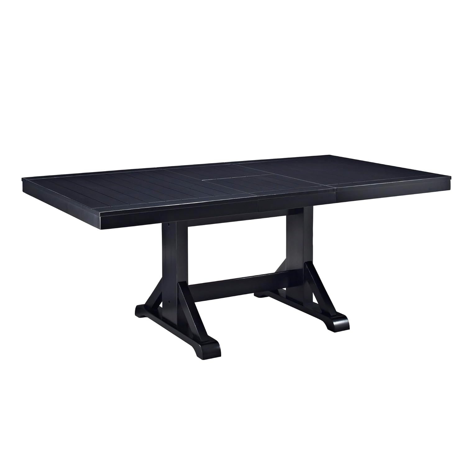 Walker Edison Modern Farmhouse Expandable Dining Table - Antique Black