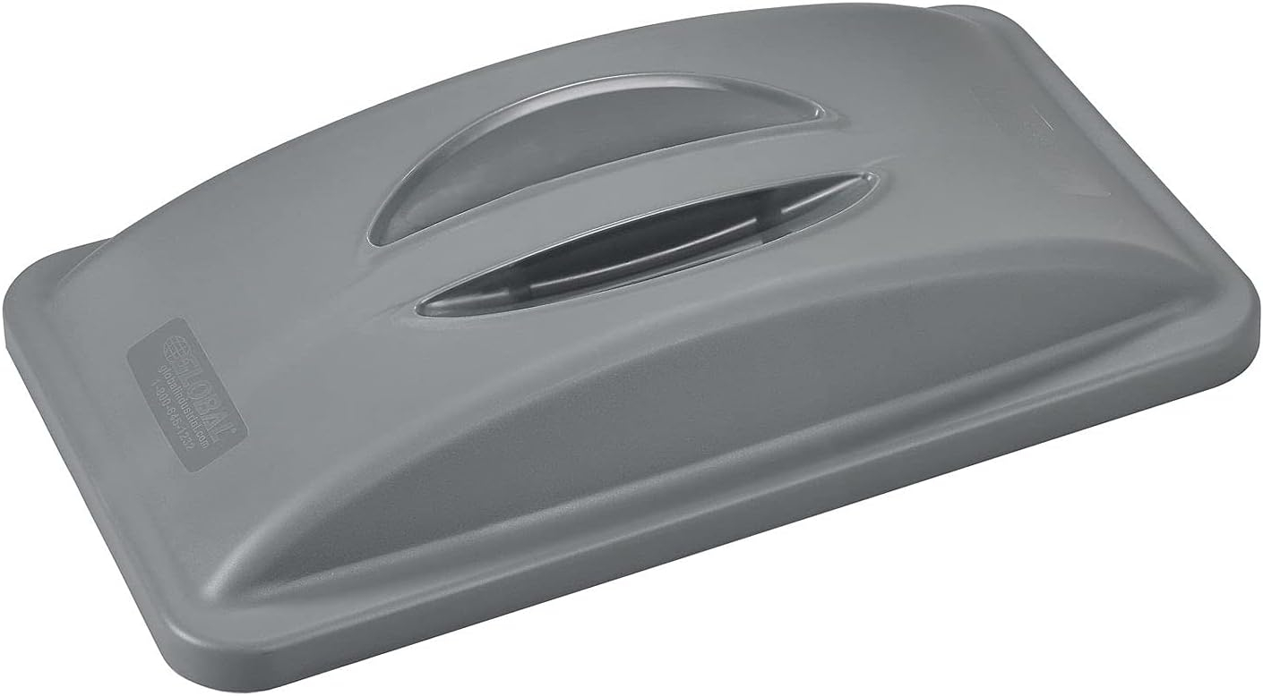 Global Industrial A-PR003GY Solid Recycling Lid with Handle, Gray