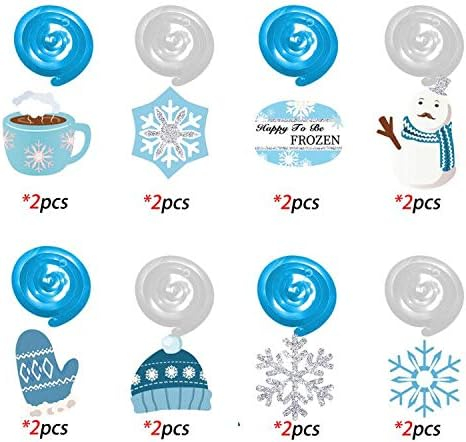 Christmas Snowman,Snowflake,Winter,Snow Frozen Hanging Swirl Decoration for Festival,Party,Together,Celling,Classroom,Home,Office,Bedroom(30Ct)