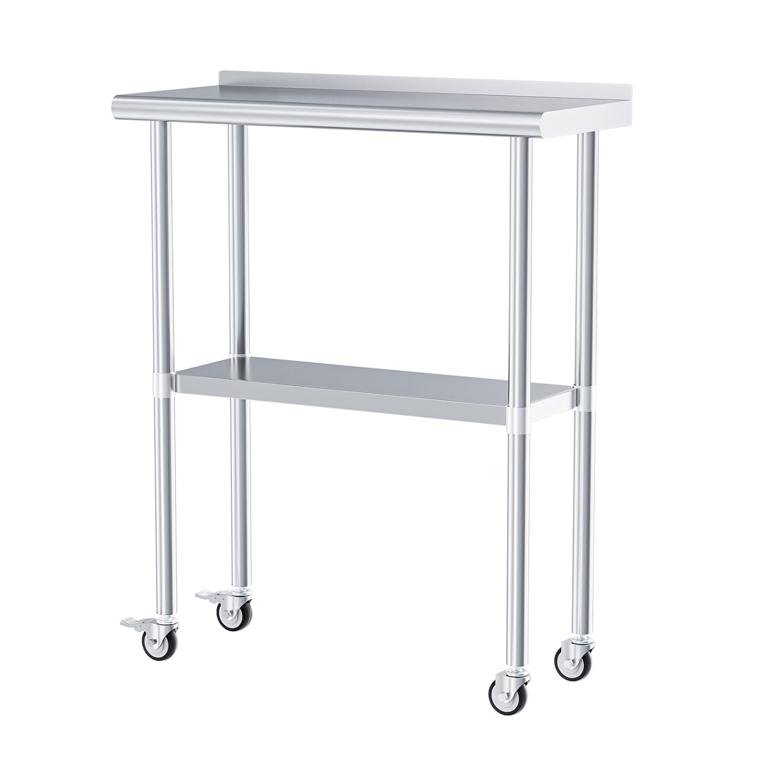 Sakiyr Stainless Steel Work Table, Heavy Duty Commercial Food Prep Table with Undershelf for Home Kitchen