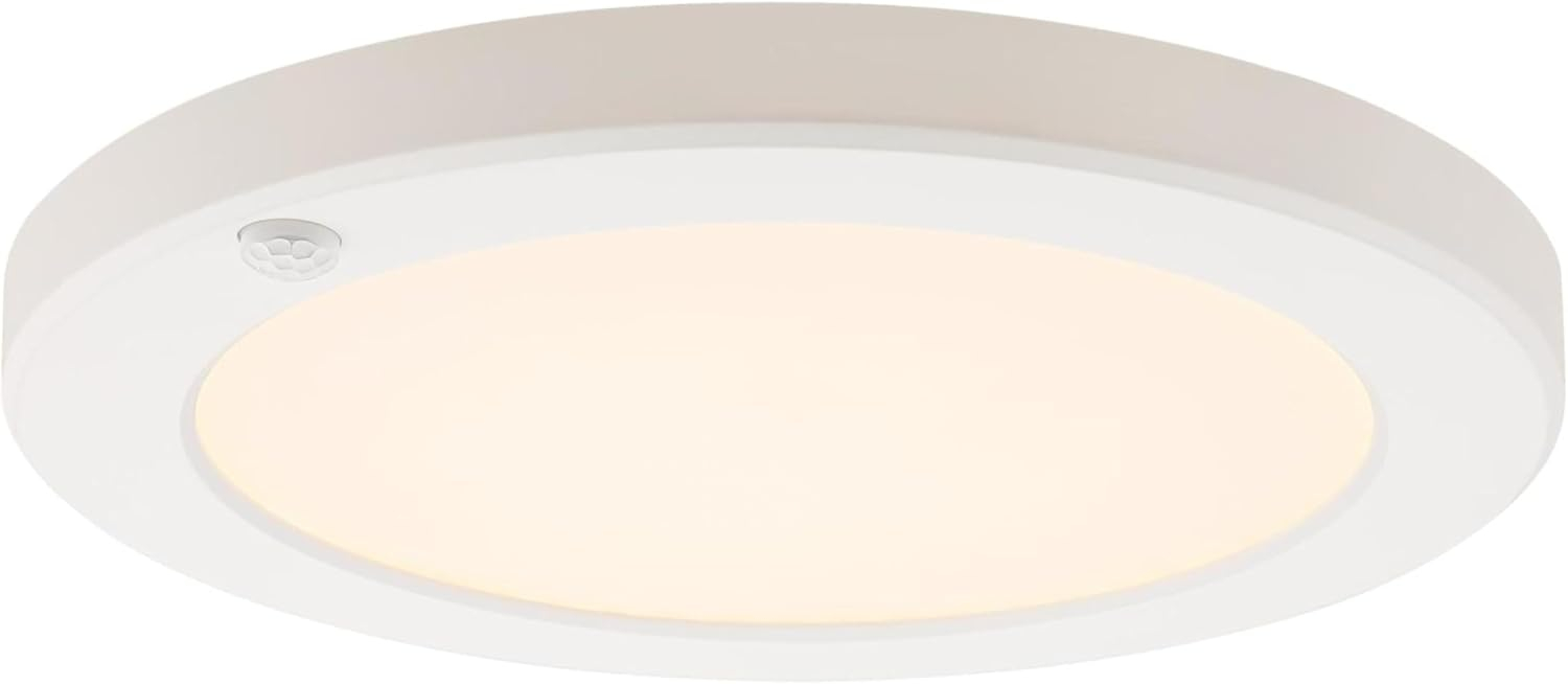 Westinghouse  Lighting 9 Inch 18 Watt LED Indoor Flush Mount Fixture with Motion Sensor and Color Temperature Selectable,White