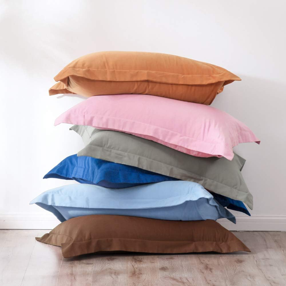 Flxxie Ultra Soft Microfiber Pillow Shams Set of 2, King 20" x 36", Dark Gray