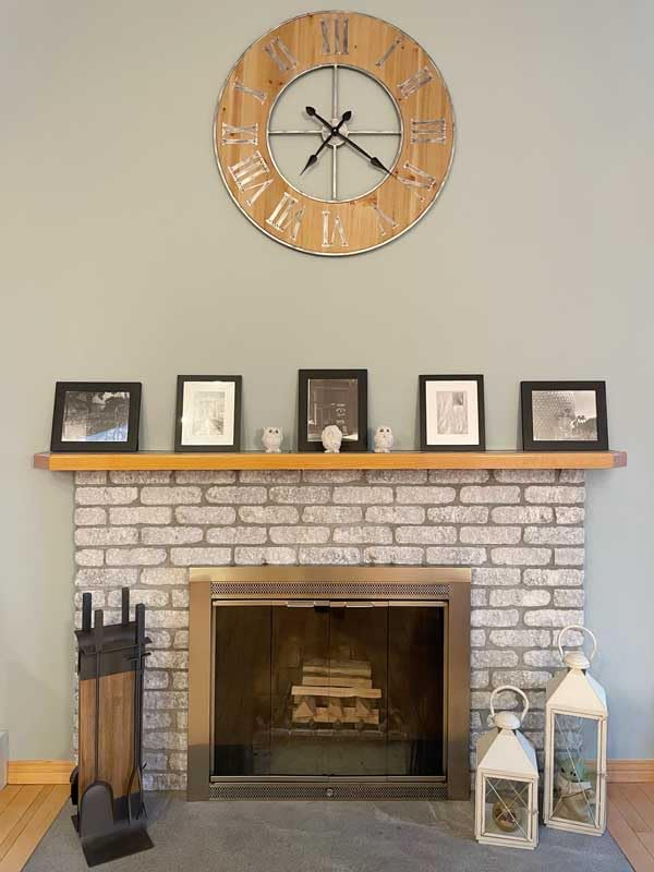 Iron and Weathered Wood 4-Piece Fireplace Tool Set