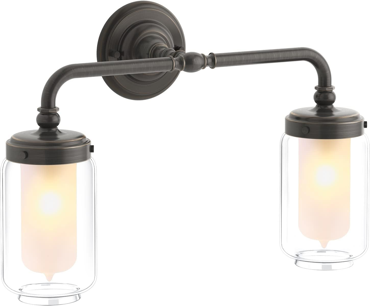 Kohler Artifacts 1 Light Indoor Bathroom Wall Sconce, Downlight Position Only, UL Listed