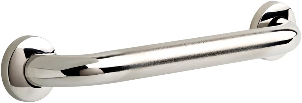 Delta Lahara (1-Pack) 16' Shower Grab Bar Seniors ADA Compliant Bright Stainless Steel 450 lb Capacity Bathroom Safety Handle for Shower, Bathtub | Wall Mounted Balance Assist, Grip DF59816-BS1-XX
