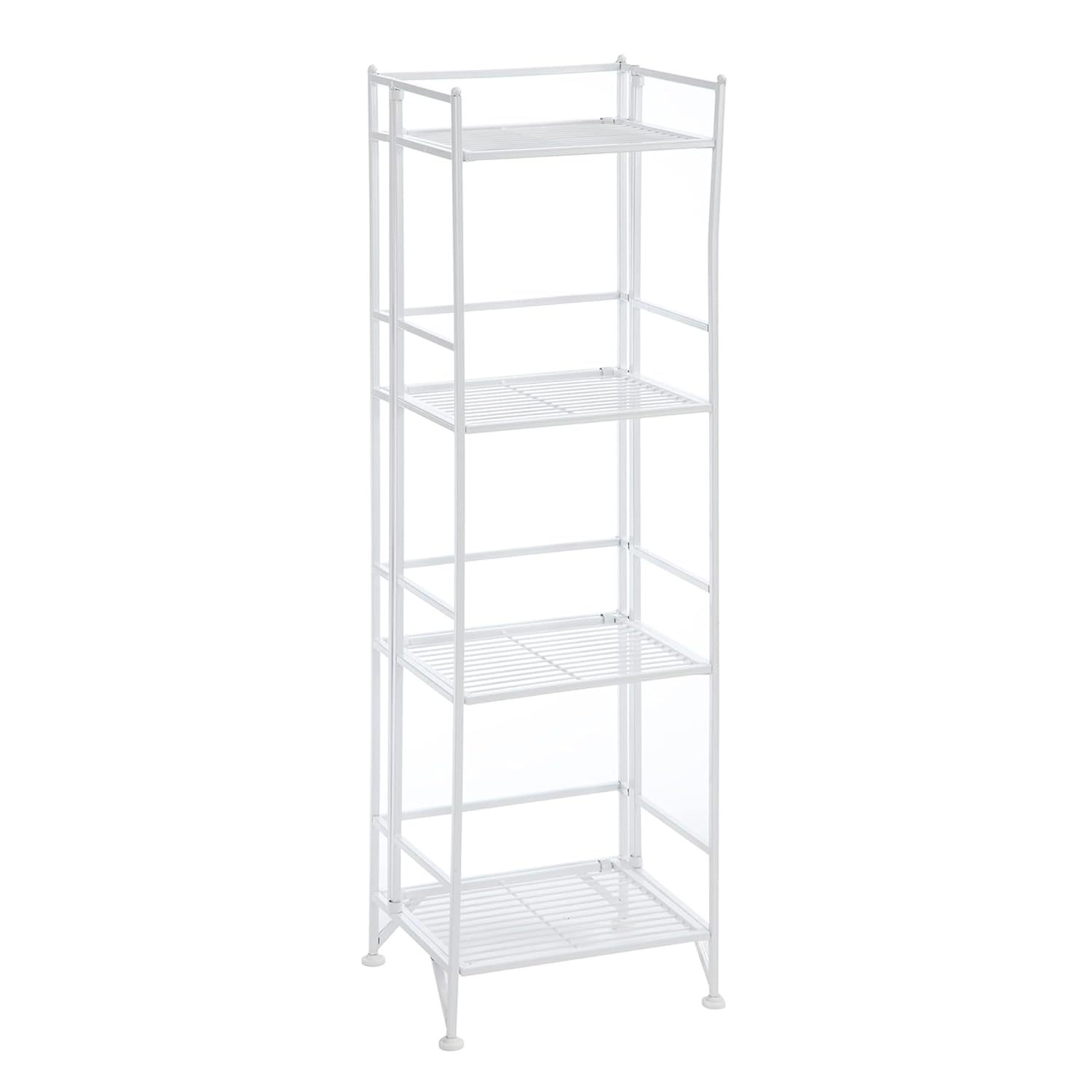 Convenience Concepts Designs2Go Metal Folding 4 Shelf Bookcase, White