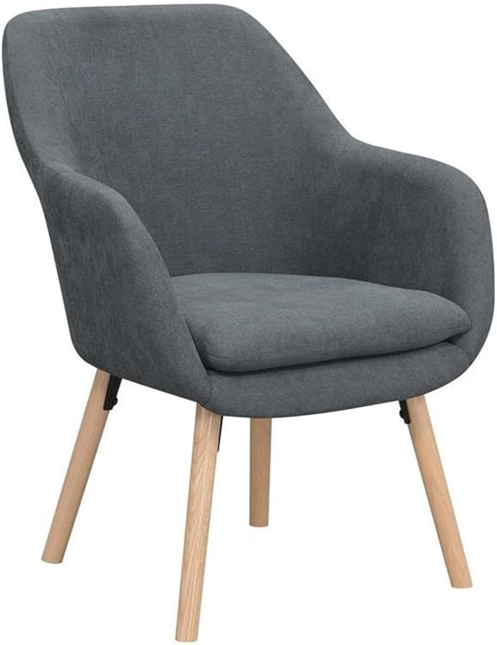 Convenience Concepts Take a Seat Charlotte Wingback Upholstered Accent Armchair, Slate Gray Fabric