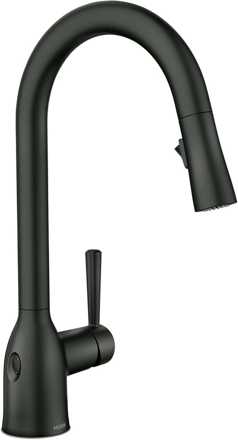 Adler Matte Black Touchless Pull-Down Kitchen Faucet