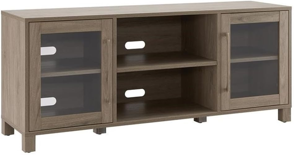 Evelyn&Zoe Quincy Rectangular TV Stand for TV's up to 65", Antiqued Gray