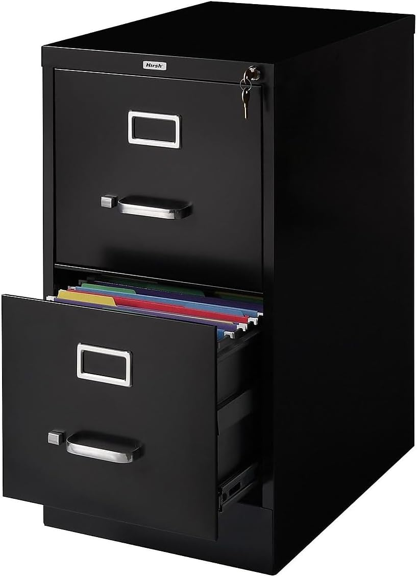 STAPLES 2-Drawer Vertical File Cabinet, Letter Size Documents, Lockable, 26.5" D x 15" W x 28.39" H, Putty/Beige