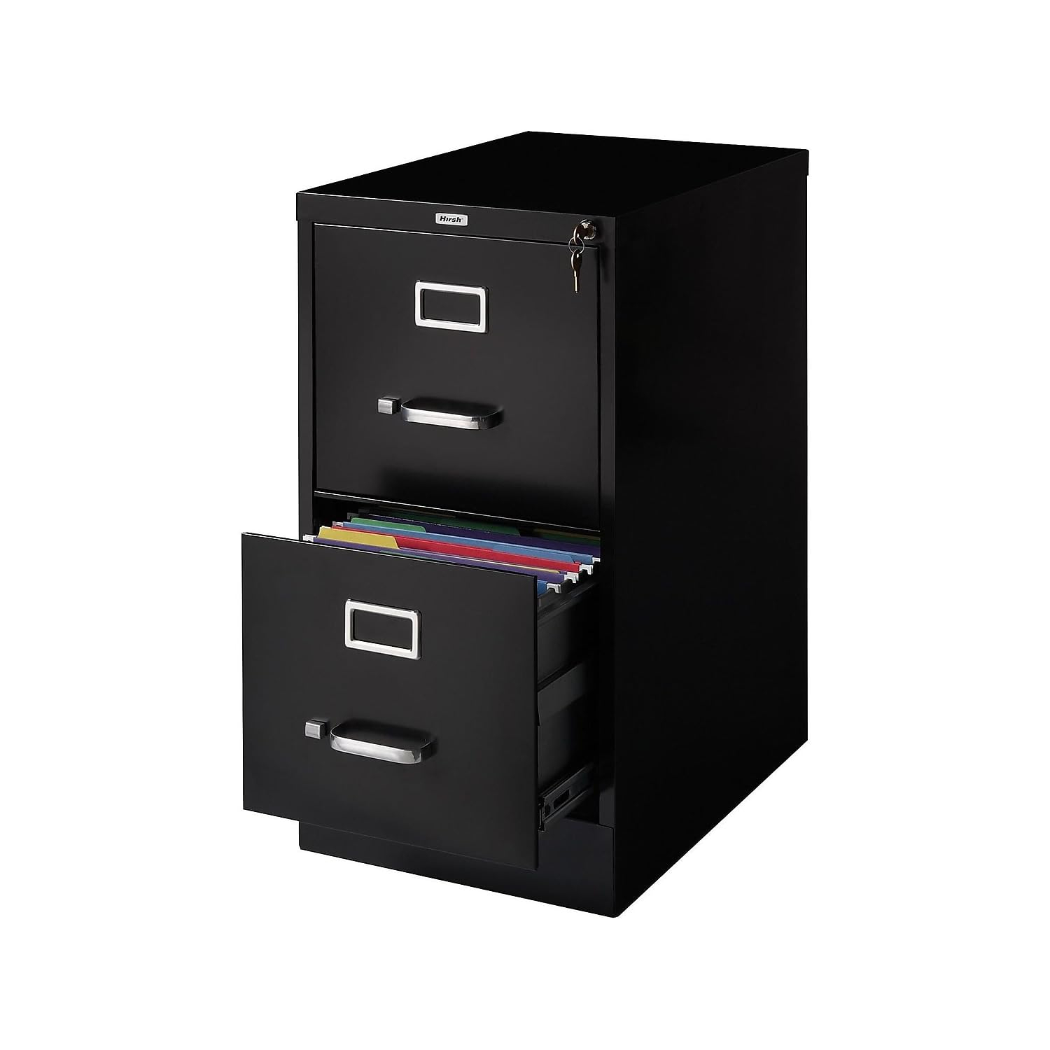 STAPLES 2-Drawer Vertical File Cabinet, Letter Size Documents, Lockable, 26.5" D x 15" W x 28.39" H, Putty/Beige