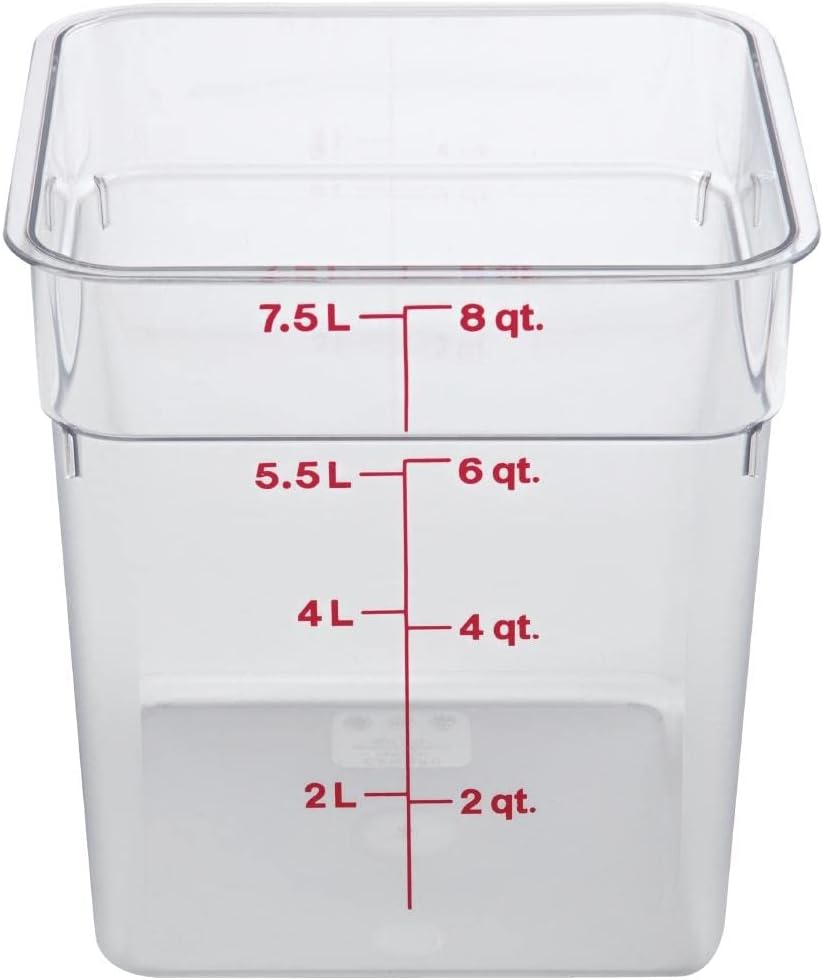 Cambro Clear 8QT Square Food Container 8SFSCW135