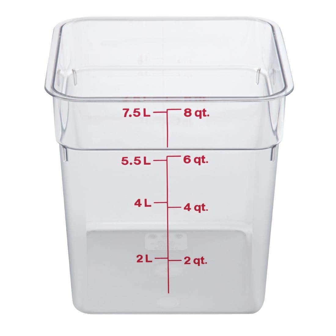 Cambro Clear 8QT Square Food Container 8SFSCW135
