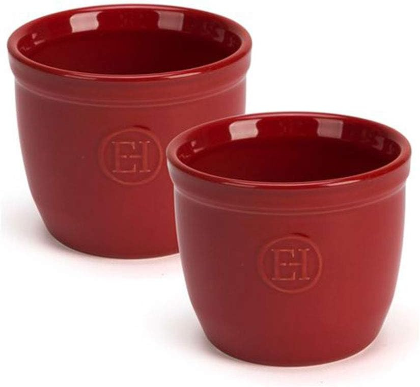 Emile Henry Made in France 6.75 oz Ramekin, Set of 2, 3.25" by 2.75", Burgundy