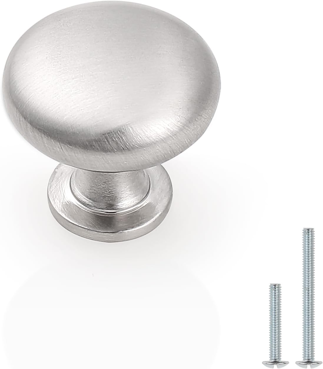 Probrico 25 Pack Cabinet Knobs Hardware,Furniture Round Knobs in Brushed Nickel Finish,1-3/16 inch(29.5mm) Diameter Kitchen Pull Knobs