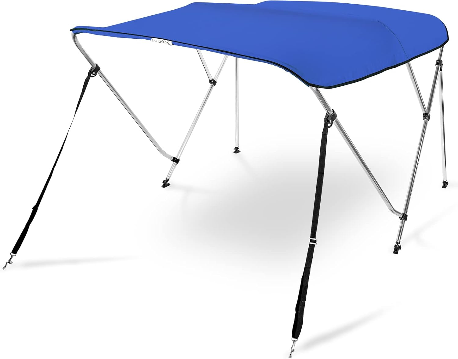 AA Products 3 Bow Bimini Top Cover Sun Shade Boat Canopy Waterproof Includes Storage Boot with Aluminum Frame, 46" Height with Rear Support Poles