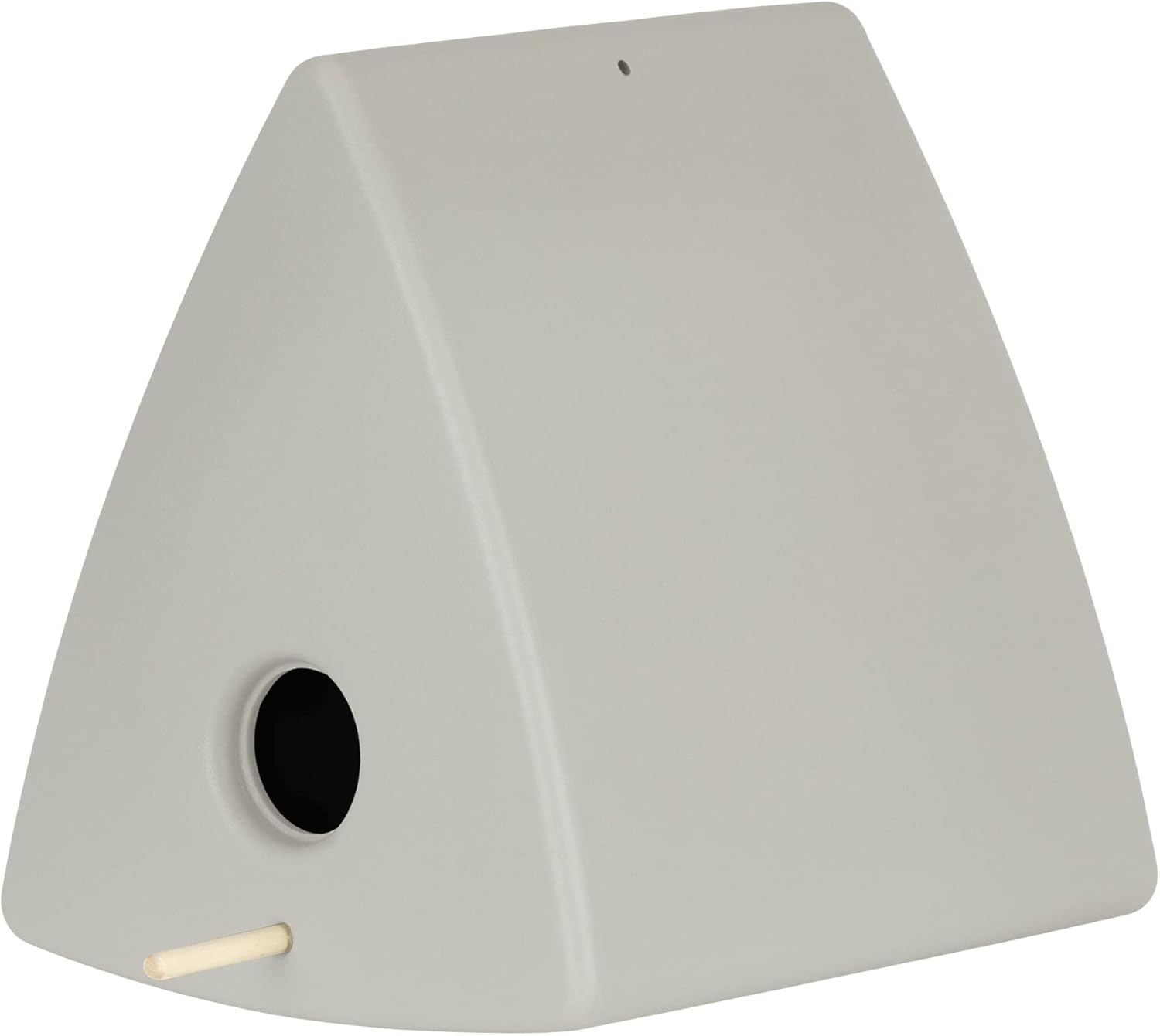 Greige Plastic Scandinavian Triangle Decorative Birdhouse