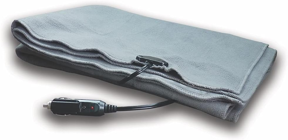 Schumacher Electric Heated Polar Fleece Lap Blanket, SA877, 64 Inch Cord, for Emergencies, Road Trips, Camping, and Tailgating, Plugs into 12 Volt DC Accessory Outlet
