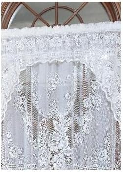 Heritage Lace 2860W-3612 Victorian Rose Insert Valance, White