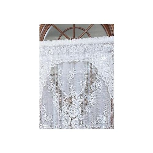 Heritage Lace 2860W-3612 Victorian Rose Insert Valance, White
