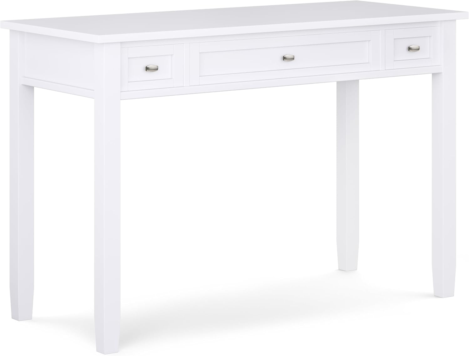 Simpli Home Warm Shaker 48" Solid Wood Writing Desk in White