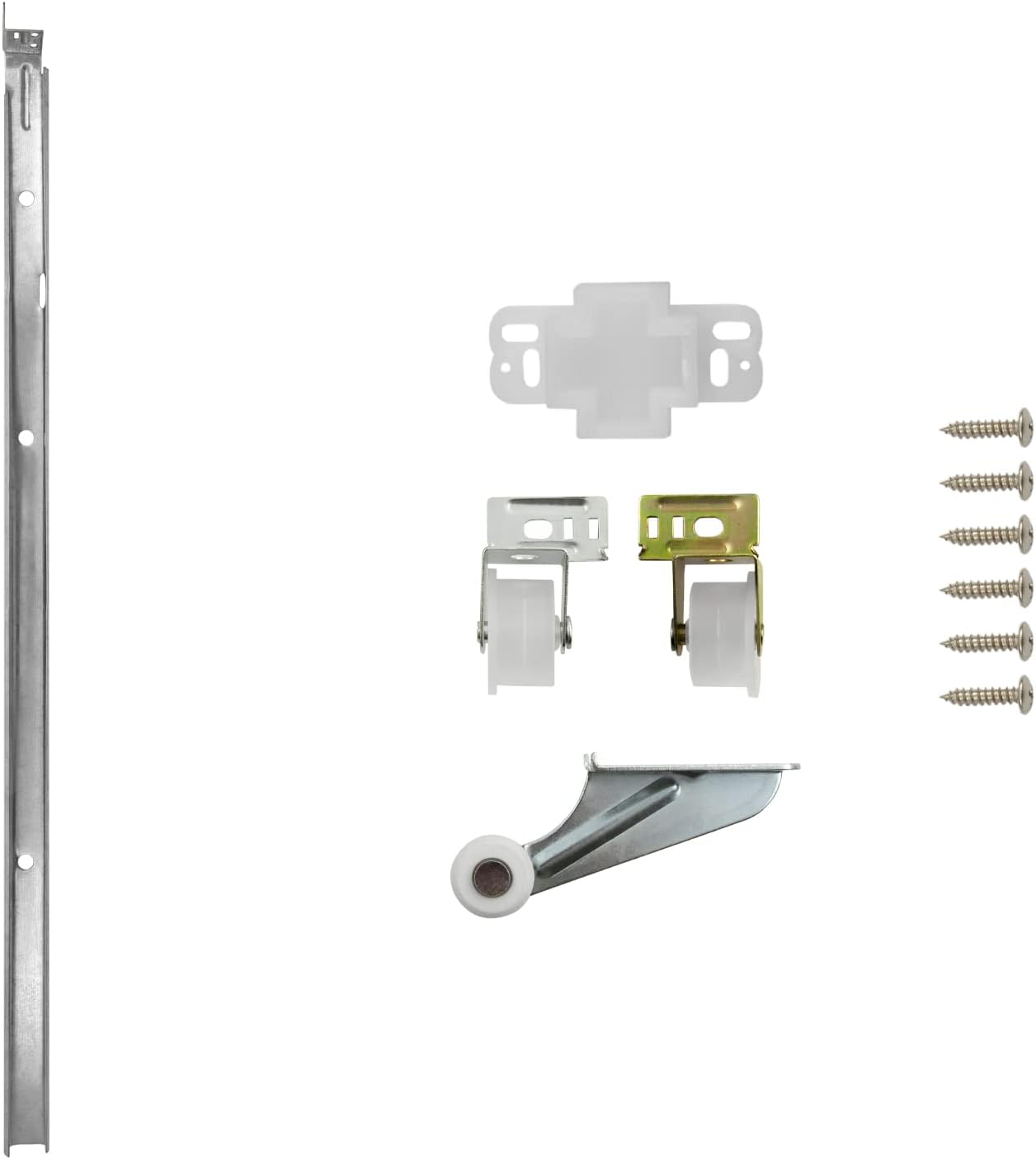 Drawer Slide Center Mount Mono Rail 3/4 Extension Adjustable Length Cadmium Finish (10 Pack)