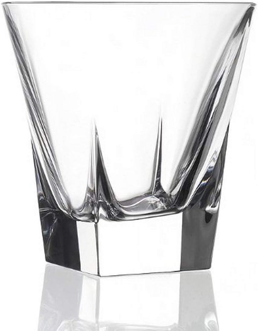 Lorren Home Trends Fusion 8oz. Crystal Whiskey Glass Set (Set of 6)