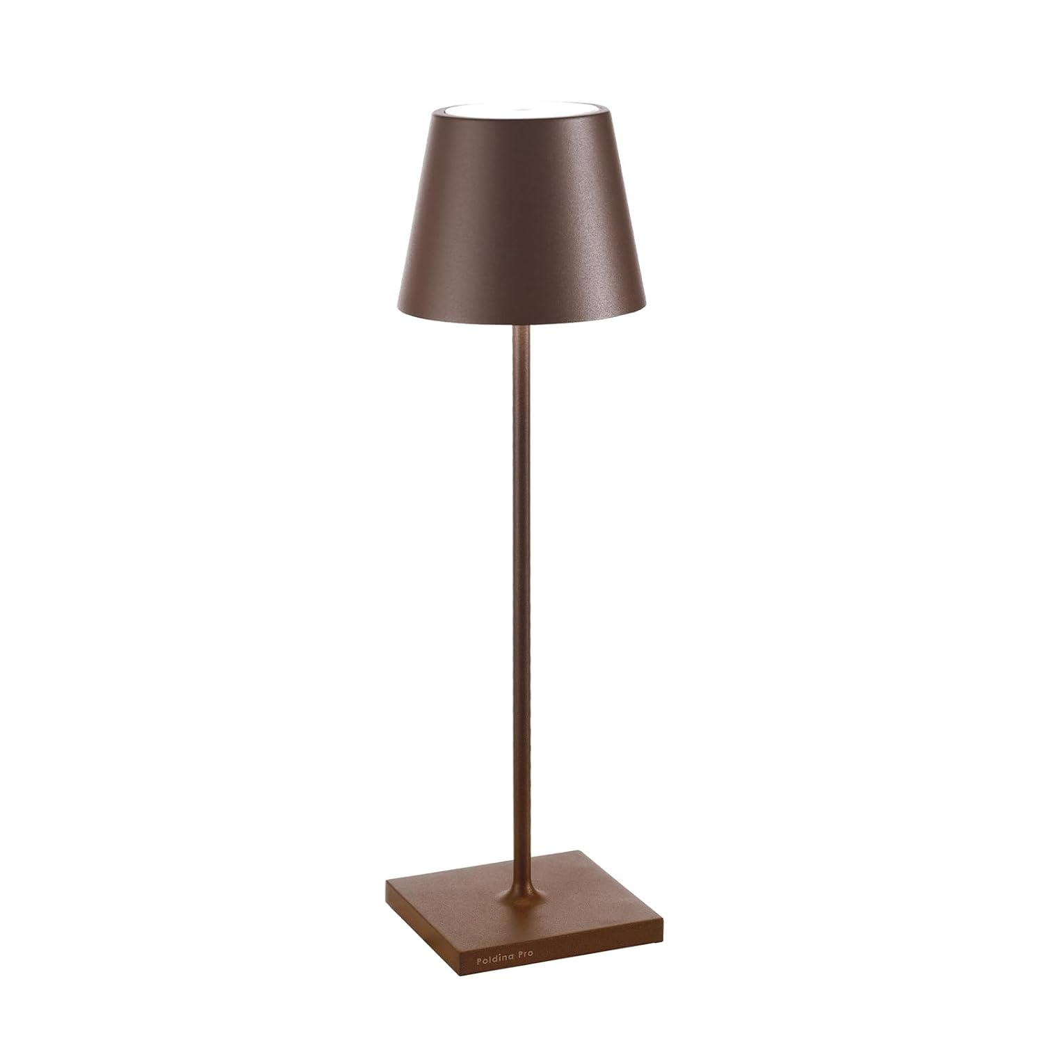 Rust Cordless Outdoor Touch-Control Table Lamp with LED Light