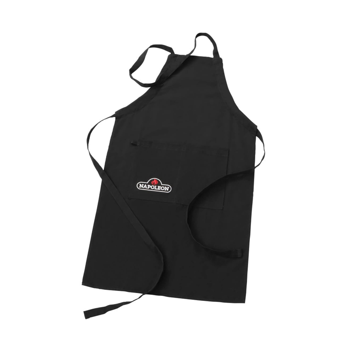 Black Cotton Grilling Apron with Deep Pocket