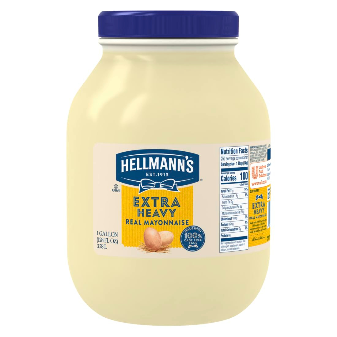 Hellmann's Extra Heavy Real Mayonnaise, 1 gallon