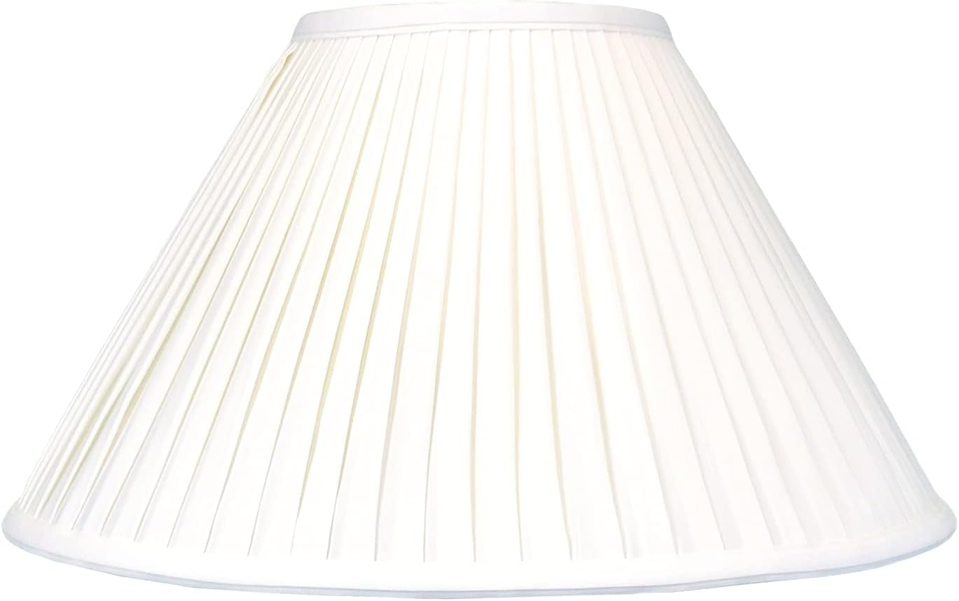 Royal Designs 18" Coolie Empire Side Pleat Lamp Shade White