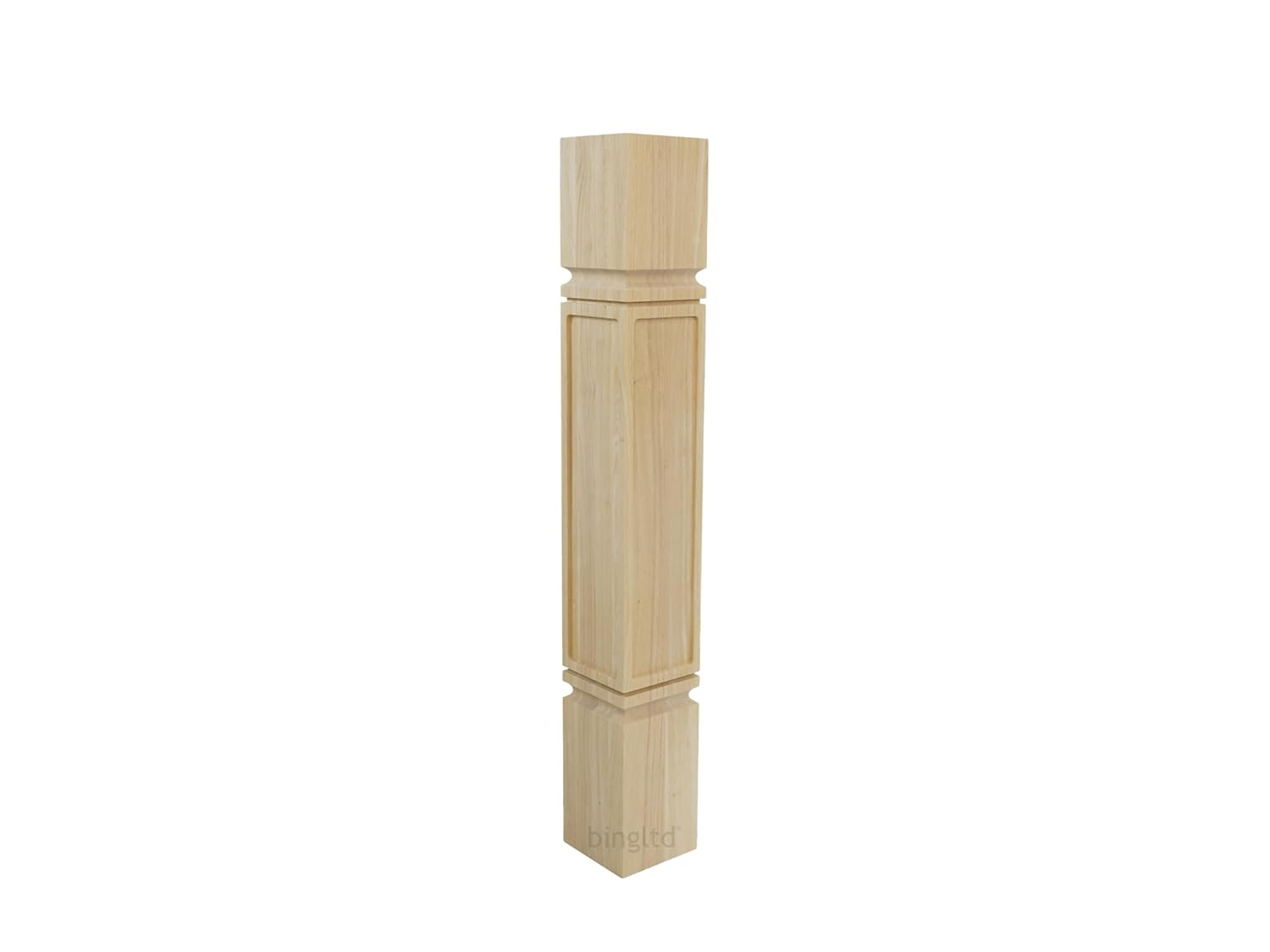 bingltd BingLTD - 36 Inch x 5 Inch Unfinished Rubberwood Post