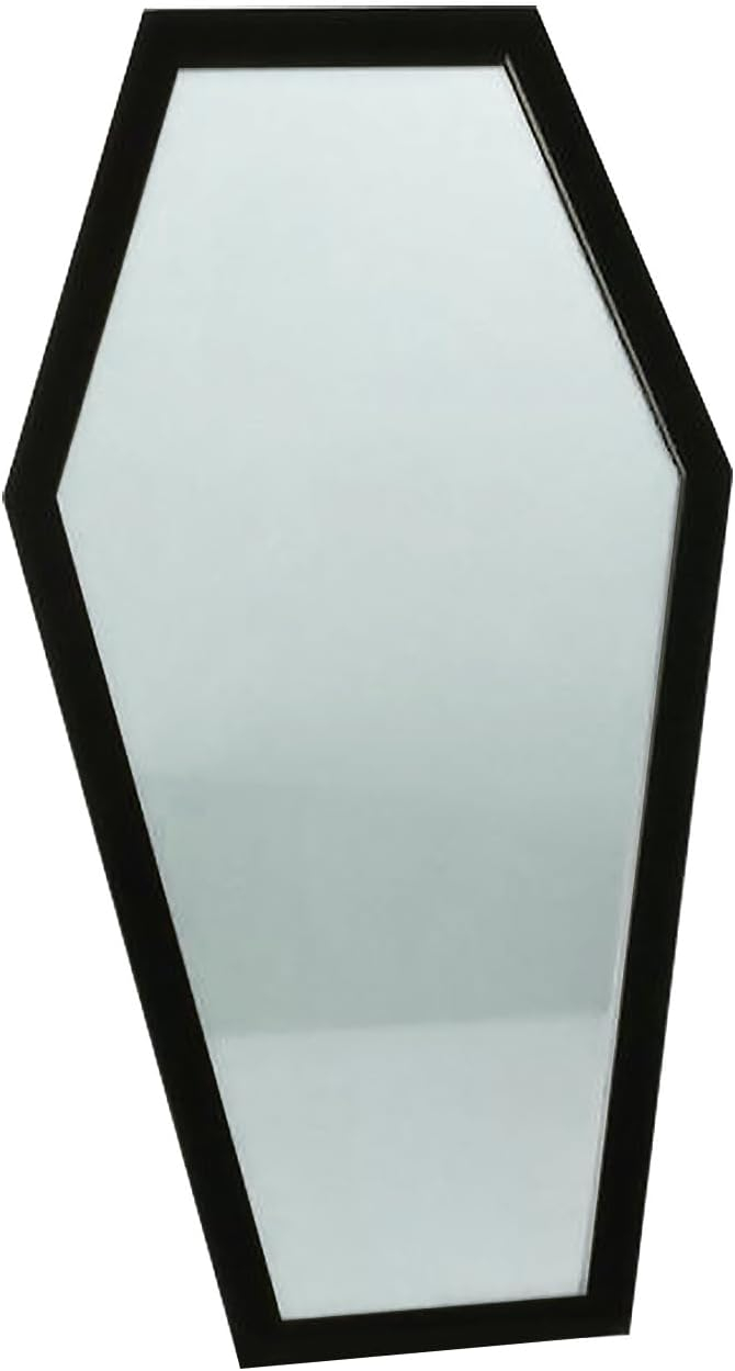 Coffin Mirror – 21 in., Decorative Mirror for Wall Decor, Living Room, Bedroom, Gifting, & More – Hang & Pair with a Coffin Shelf, & Witch Decor