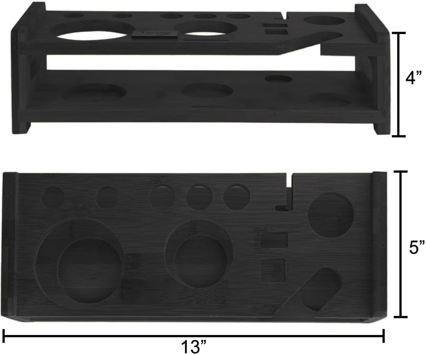 24-Piece Black Stainless Steel Bartender Kit with Stand