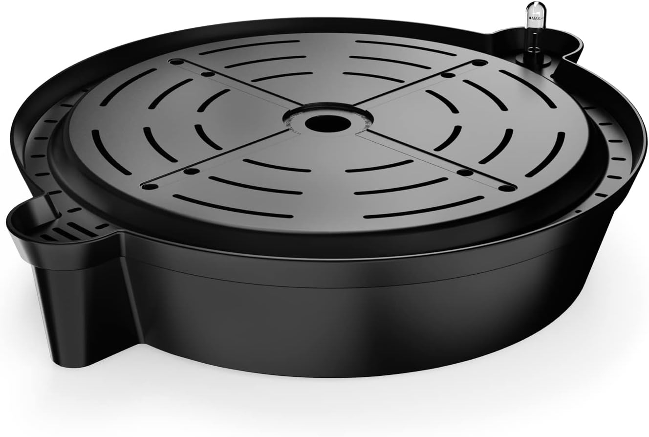 AC Infinity Round Black Plant Saucers with Self-Watering Base (4 Count)