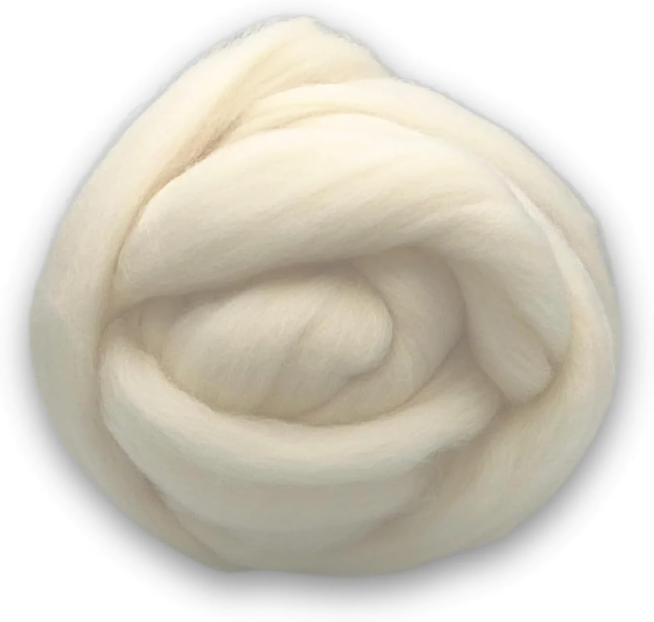 Corriedale Wool Roving 1 lb (16 Ounces) for Spinning | Soft Chunky Jumbo Yarn for Arm Knitting Blanket |100% Natural Undyed (Off-White) Wool Yarn Bulk, Felting Core, Carded Stuffing
