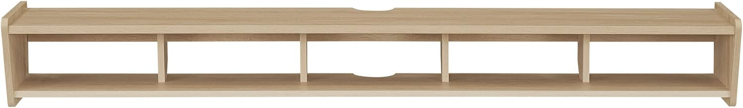 Walker Edison Minimalist Floating TV Stand for TVs up to 70”, Coastal Oak