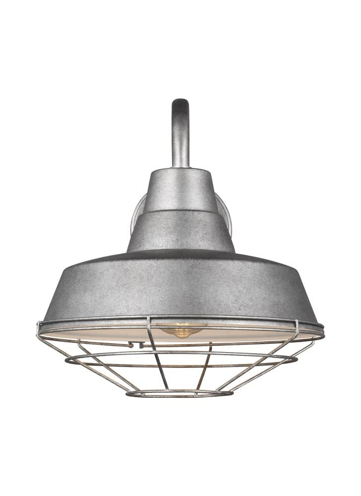 Generation Lighting Barn Light Cage for Outdoor Light Fixture Weathered Pewter 96374-57, Stainless Steel Hanging Light Cage for Rustic Home Decor, Metal Lamp Guard Cage for Outdoor Wall Light Fixture