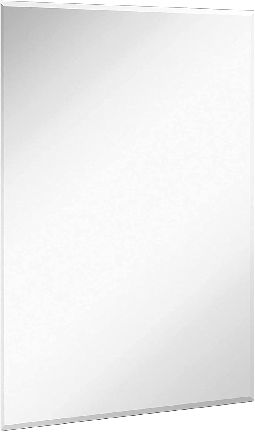 Hamilton Hills Large Simple Rectangular 1 Inch Beveled Wall Mirror Premium