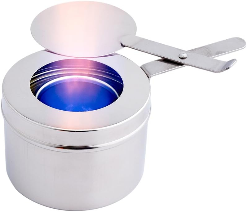 acdanc  8 oz Stainless Steel Chafer Fuel Holder - with Cover, Mirrored Finish - 6 1/2" x 3 1/2" x 2 1/2" - 1 count box