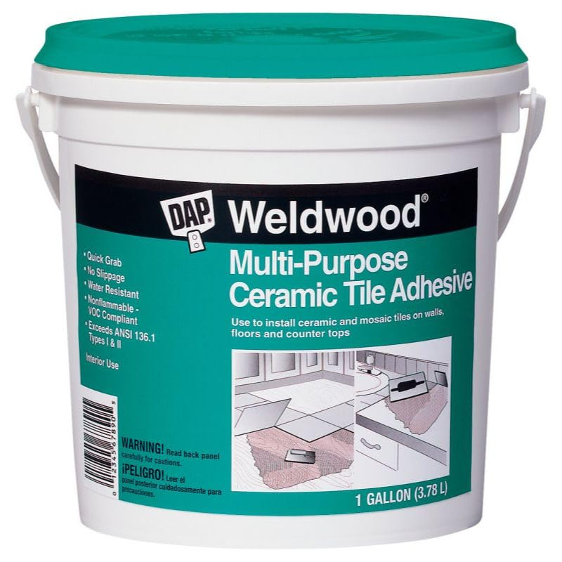 1799519 CERAMIC TILE ADHESIVE 1G DAP Weldwood Ceramic Tile Adhesive 1 gal