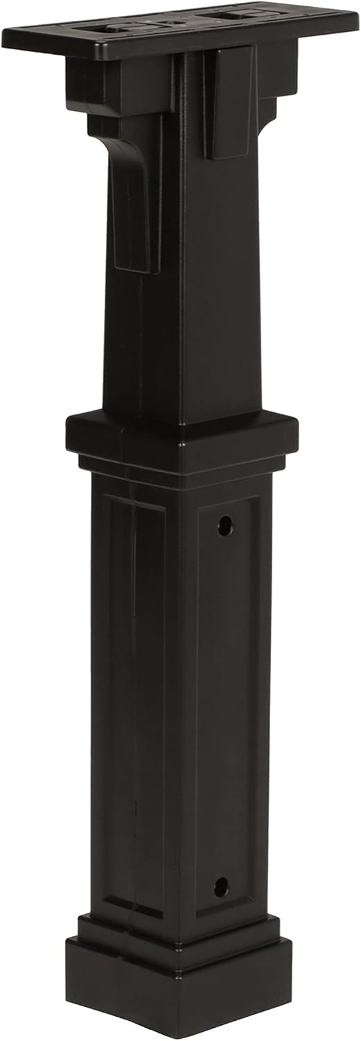 Grand Haven Plastic, Top Mount, Mailbox Post, Black