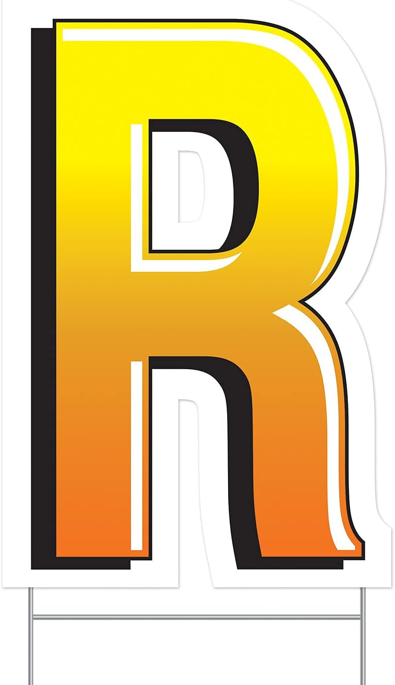 Beistle Plastic  R  Yard Sign, 18", (1/Pkg) Multicolored