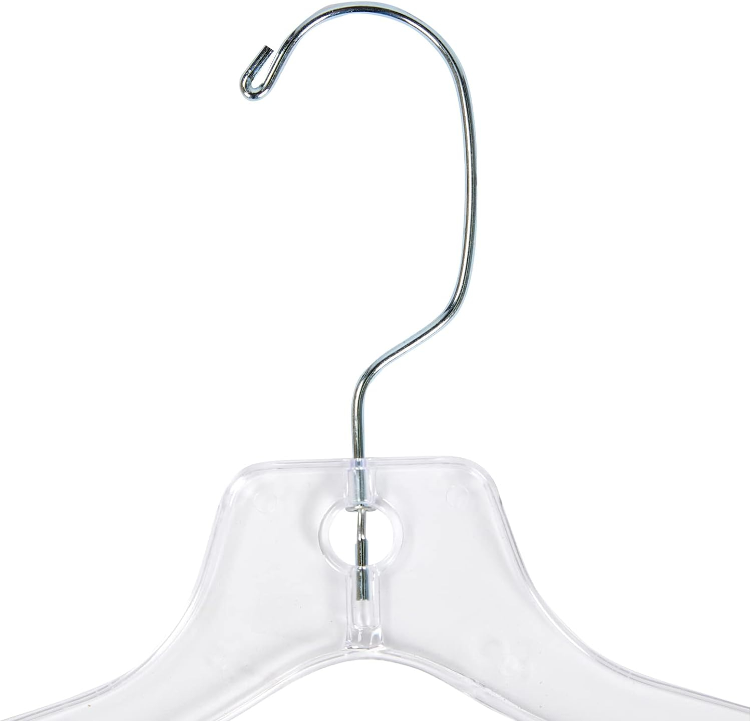 SSWBasics 17 inch Clear Plastic Dress Hangers (Case of 20)