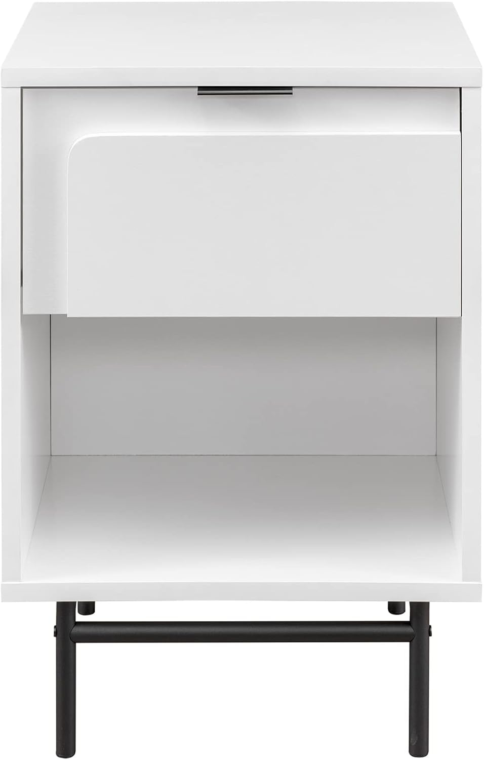 Walker Edison 18" Contemporary Engineered Wood 1-Drawer Nightstand in White