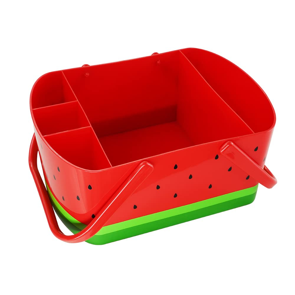 saney Watermelon Caddy Grilling Caddy BBQ Utensil Caddy with Fold Down Carry Handles for Organizing Condiments, Tools for Grill, BBQ, Picnics, Household Cleaning