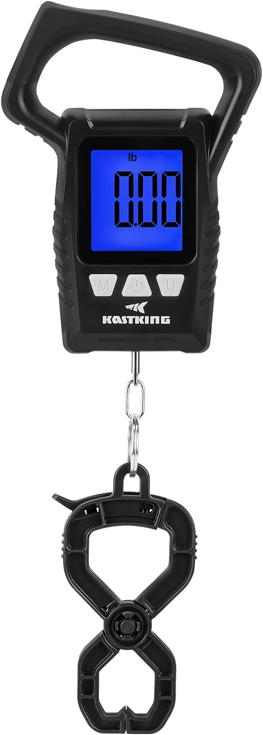 KastKing Fish Scale, WideView Floating Waterproof Digital Scale, 2.5” Large LCD Display, 110lb Capacity, Multi-Mode Pound/Ounces & Kilograms, Stores up to 9 Weights, Fishing Gifts for Men
