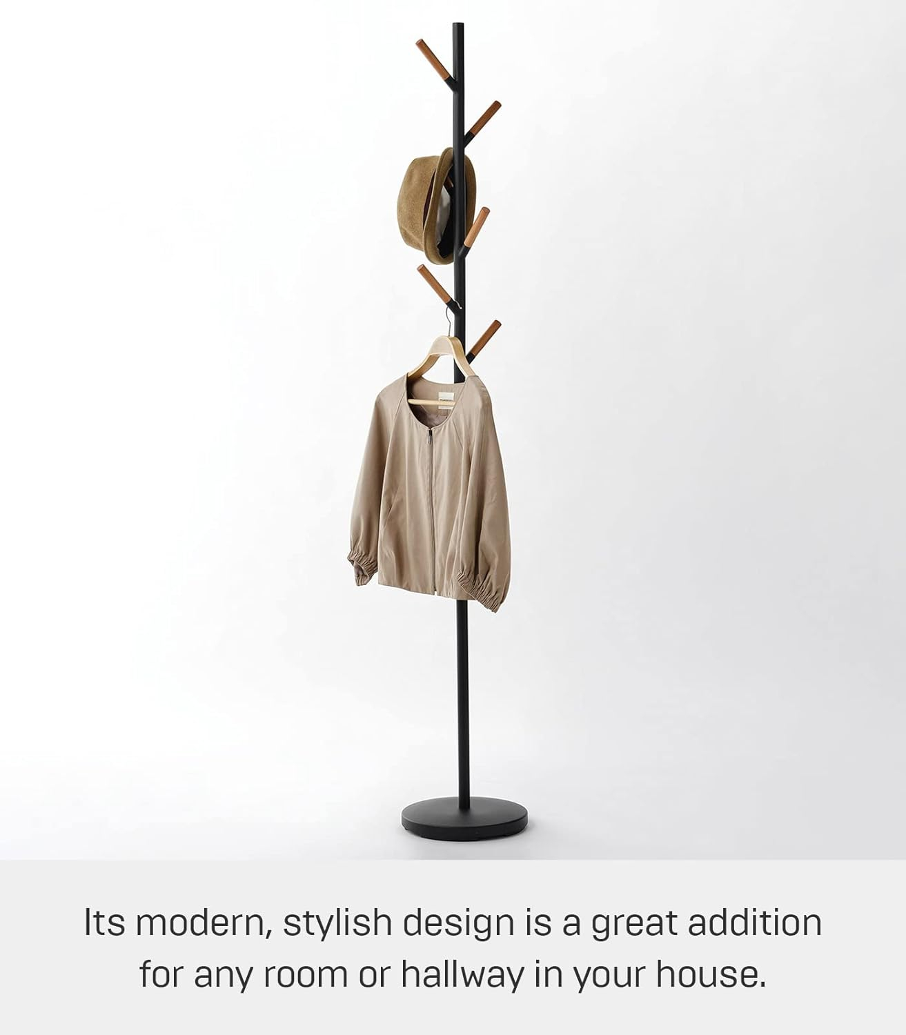 Yamazaki Home Coat Hanger, Steel, Weighted Base