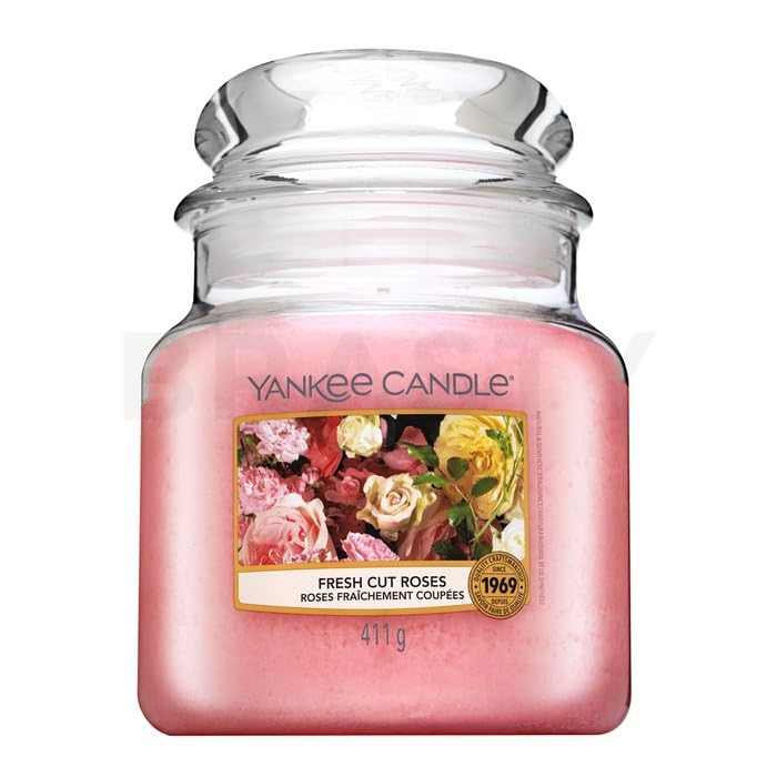 Yankee Candle - Fresh Cut Roses Medium Jar Candle (411g)